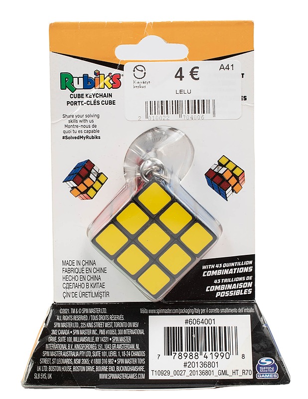 SPIN MASTER Rubik's Cube 3x3 -avaimenperä - Lasten pelit ja lelut - 10105635072 - 1