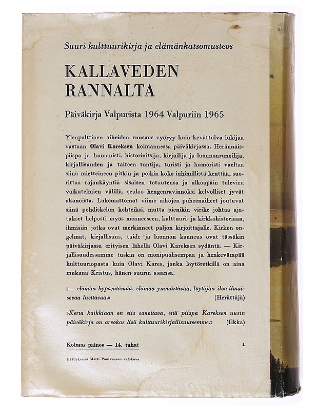 Kallaveden rannalta - Olavi Kares - Elämäkerrat ja muistelmat - 10105635143 - 1