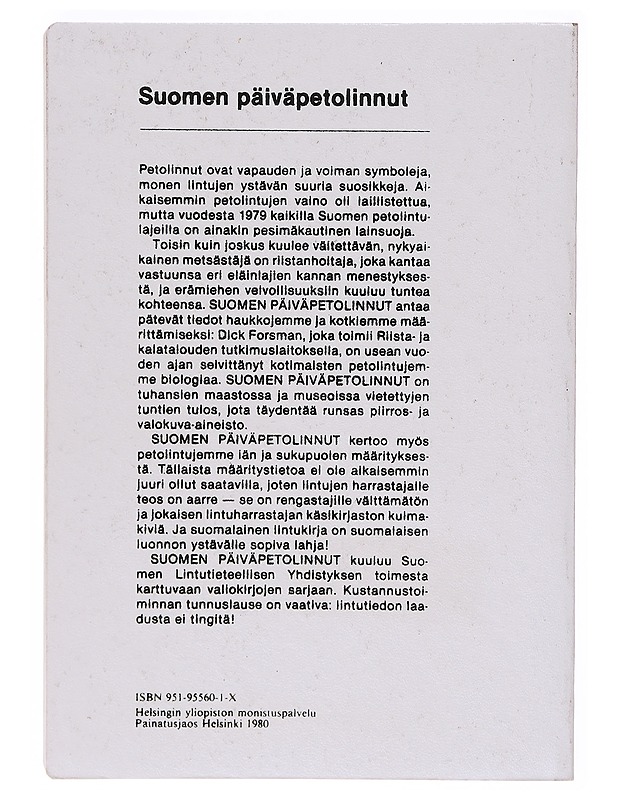 Suomen päiväpetolinnut - Dick Forsman - Tietokirjat ja oppaat - 10105635186 - 1
