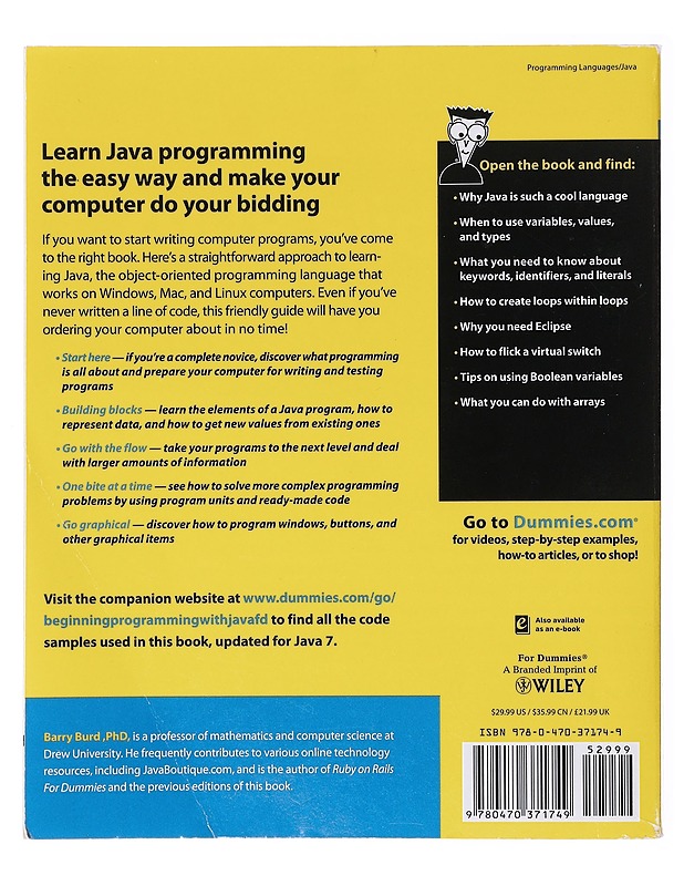 Beginning programming with Java for dummies - Burd, Barry - Tietokirjat ja oppaat - 10105635189 - 1