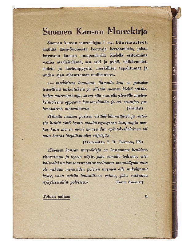 Suomen kansan murrekirja: länsimurteet - Tietokirjat - 10105635283 - 1