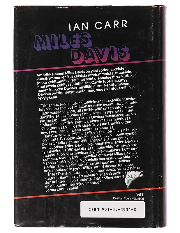 Miles Davis - Carr, Ian - Elämäkerrat ja muistelmat - 10105635317 - 1