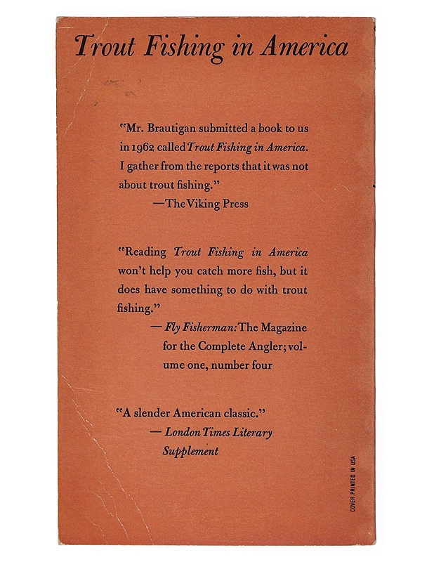 Trout Fishing in America - Richard Brautigan - Tietokirjat ja oppaat - 10105635322 - 1