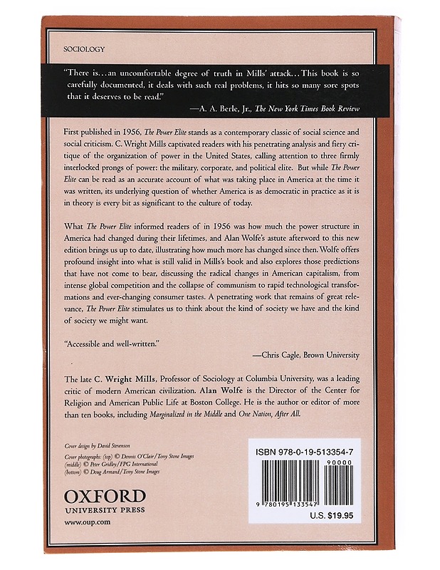 The power elite - C. Wright Mills - Harrastekirjat - 10105635377 - 1