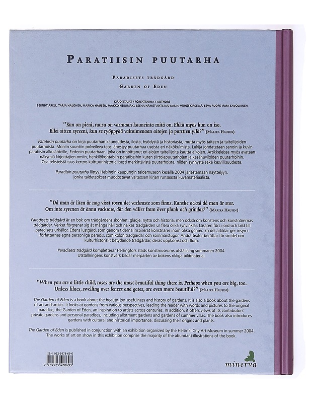 Paratiisin puutarha : Paradisets trädgård : Garden of Eden - Berndt Arell - Tietokirjat ja oppaat - 10105635428 - 1