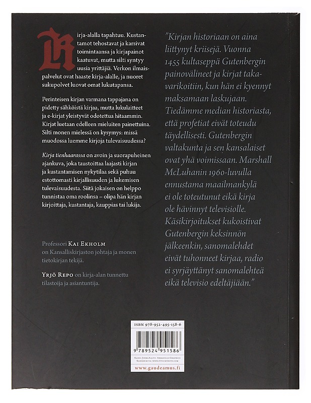 Kirja tienhaarassa vuonna 2020 - Ekholm, Kai - Historiakirjat - 10105635447 - 1