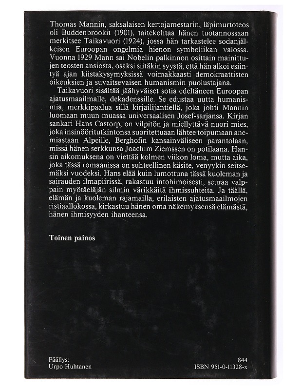 Taikavuori - Mann, Thomas - Romaanit ja novellit - 10105635524 - 1