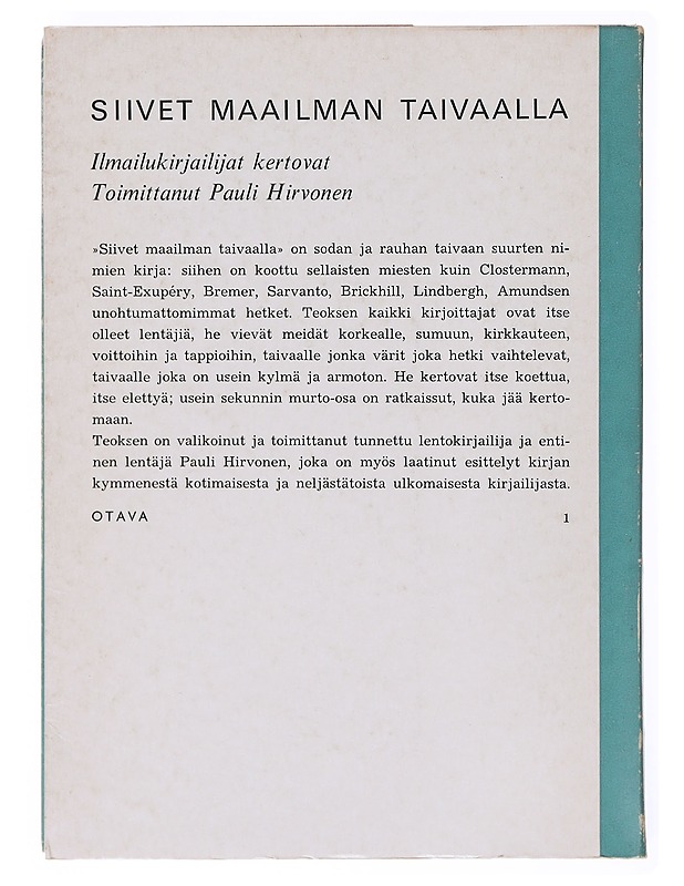 Siivet maailman taivaalla - Pauli Hirvonen - Historiakirjat - 10105635541 - 1