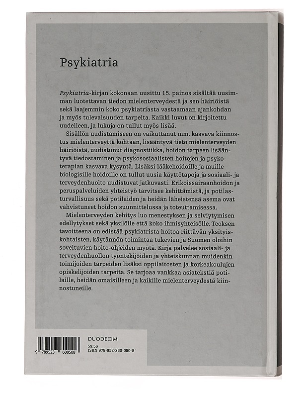 Psykiatria - Lönnqvist, Jouko - Tietokirjat ja oppaat - 10105635607 - 1