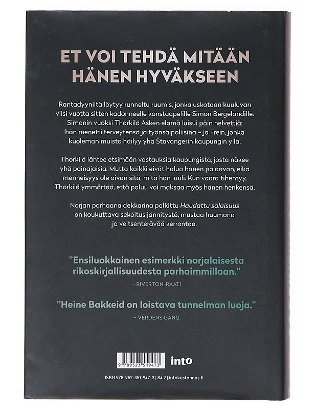 Haudattu salaisuus - Bakkeid, Heine - Kirja lahjaksi - 10105635630 - 1
