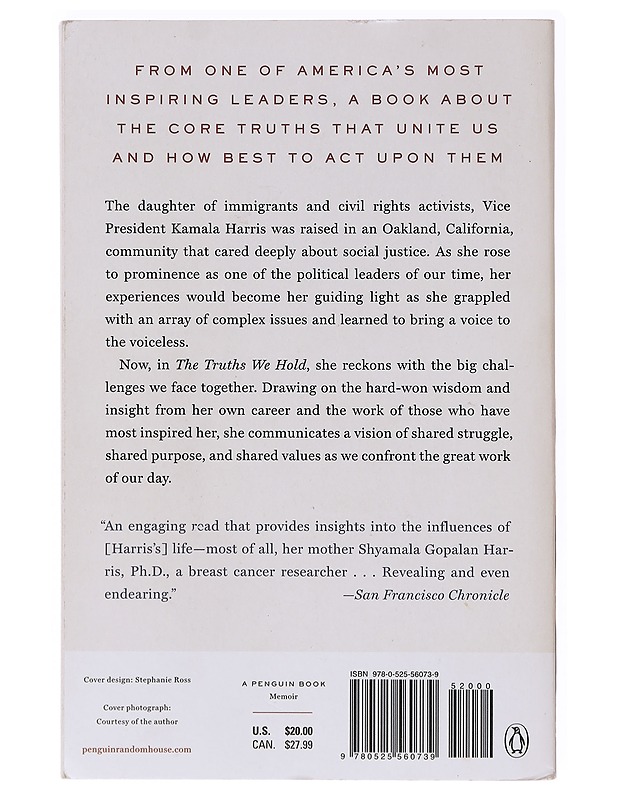 The truths we hold : an American journey - Kamala Harris - Elämäkerrat ja muistelmat - 10105635687 - 1