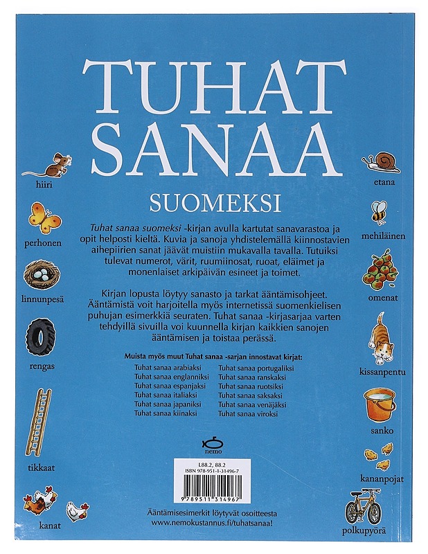 Tuhat sanaa suomeksi - Amery, Heather - Matkaoppaat ja sanakirjat - 10105635763 - 1