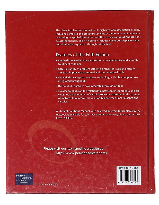 Calculus : a complete course - Adams, Robert A. - Tietokirjat - 10105635804 - 1