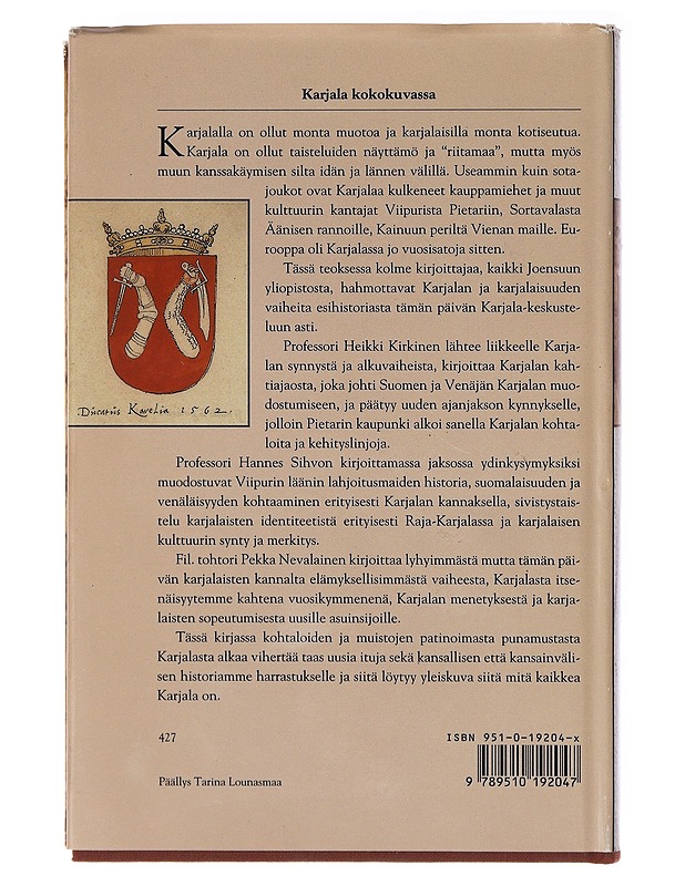 Karjalan kansan historia - Kirkinen, Heikki - Historiakirjat - 10105635805 - 1