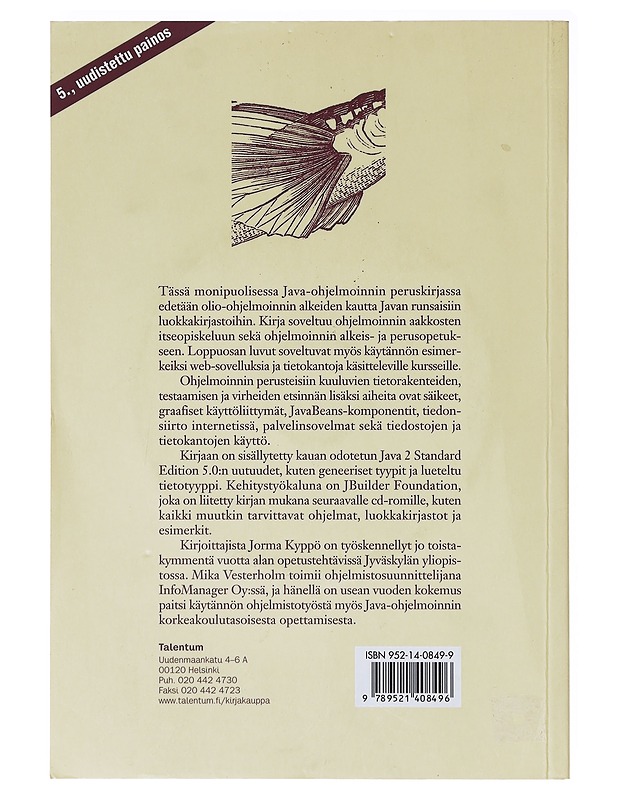 Java-ohjelmointi - Vesterholm, Mika - Tietokirjat ja oppaat - 10105635897 - 1