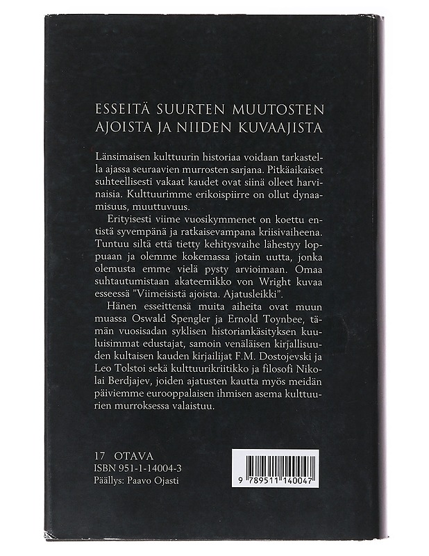 Ihminen kulttuurin murroksessa - Georg Henrik von Wright - Tietokirjat ja oppaat - 10105636119 - 1