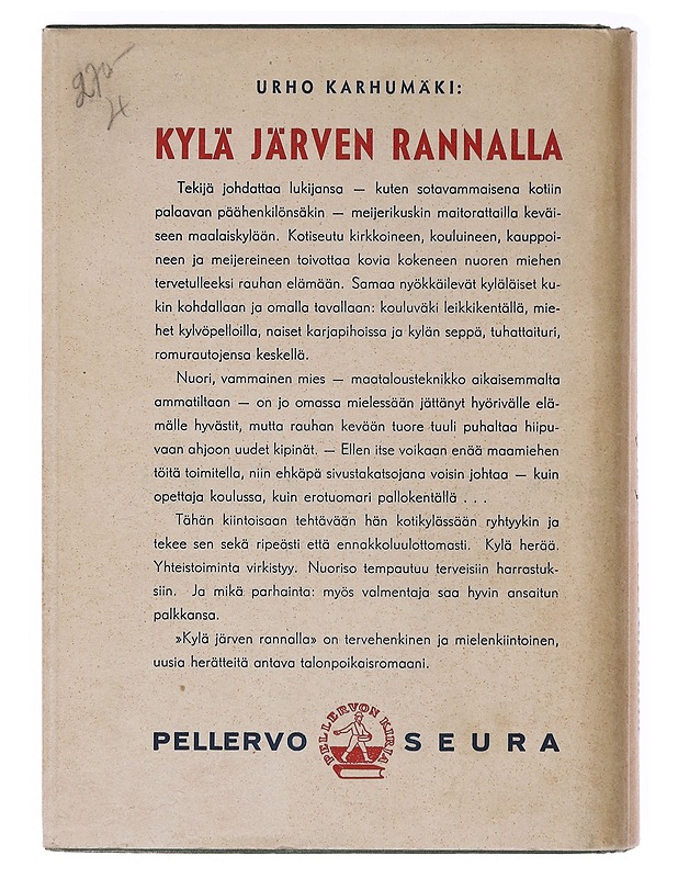 Kylä järven rannalla - Urho Karhumäki  - Romaanit ja novellit - 10105636163 - 1