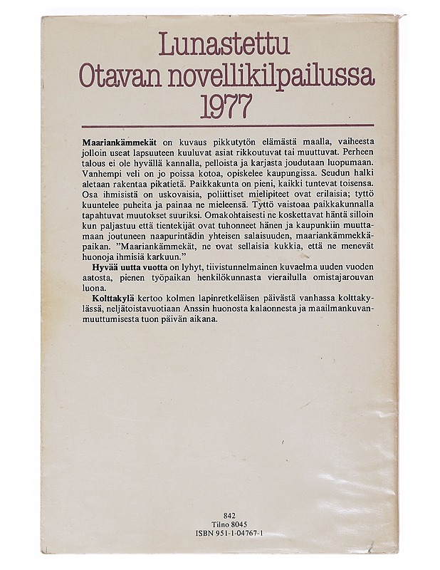MAARIANKÄMMEKÄT / NOVELLEJA - SIRKKA LAINE - Romaanit ja novellit - 10105636180 - 1
