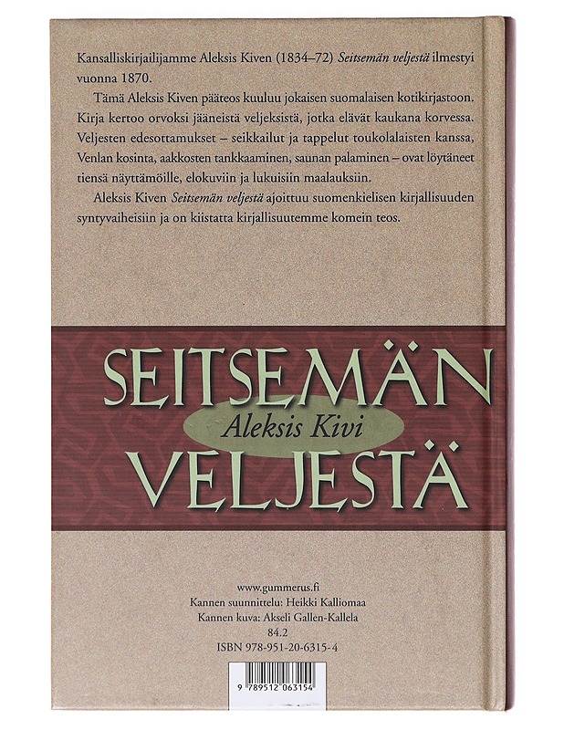 Seitsemän veljestä - Aleksis Kivi - Kaunokirjallisuus - 10105636218 - 1
