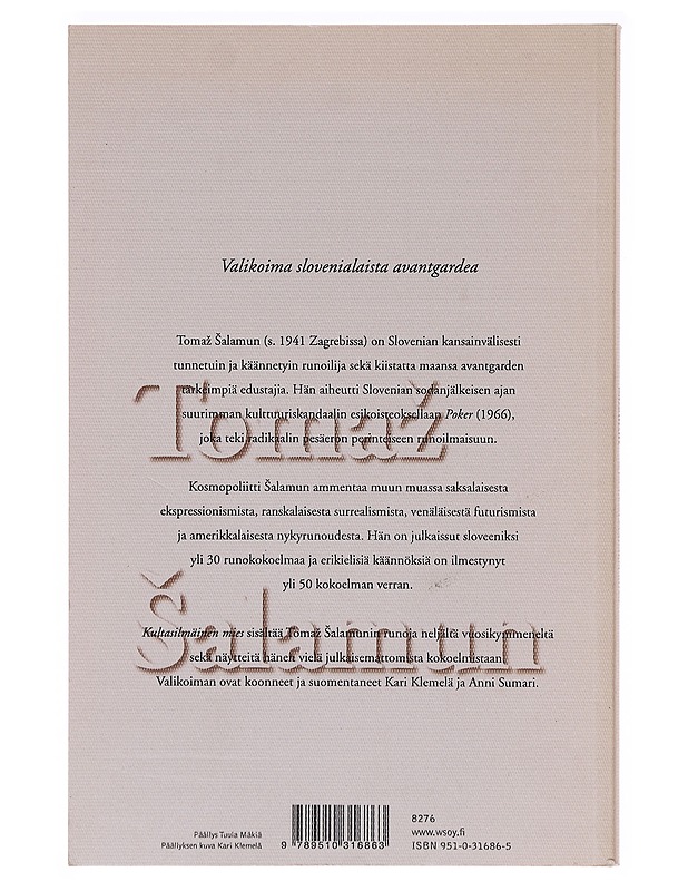 Kultasilmäinen mies - Salamun, Tomaz - Runot ja näytelmät - 10105636222 - 1