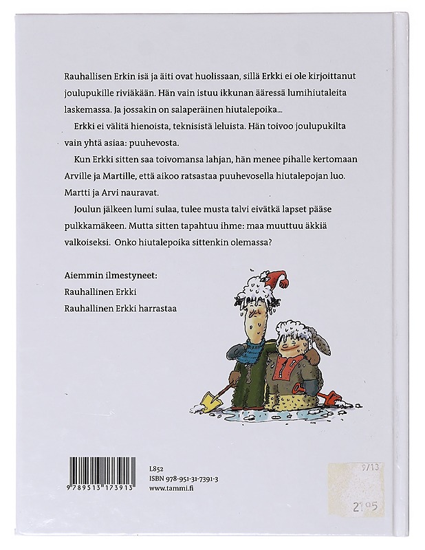 Rauhallinen Erkki ja hiutalepoika - Nopola, Tiina - Lastenkirjat - 10105636294 - 1