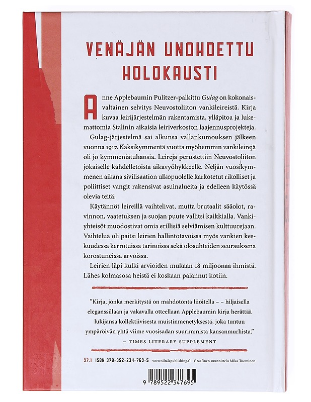 Gulag / vankileirien saariston historia - Applebaum, Anne - Historiakirjat - 10105636378 - 1
