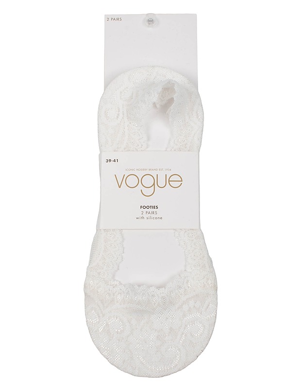 VOGUE Lace Ballerina varrettomat pitsisukat, 39-41 - 2 paria - Asusteet - 10105636389 - 0
