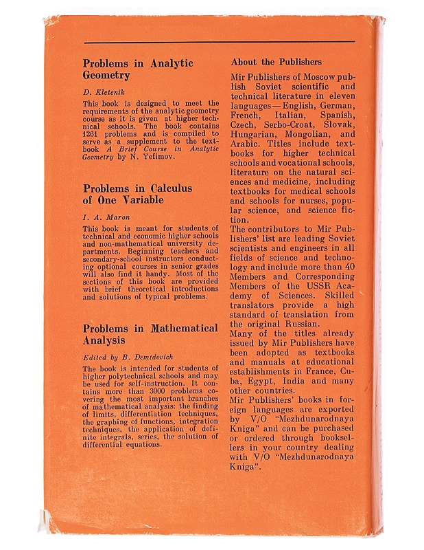Problems in higher mathematics - V. P. Minorsky - Tietokirjat - 10105636408 - 1