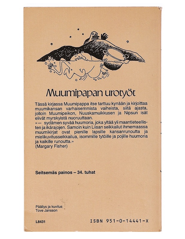 Muumipapan urotyöt - Jansson, Tove - Lastenkirjat - 10105636422 - 1