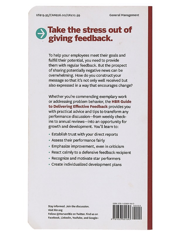 HBR guide to delivering effective feedback - Harvard Business Review Press - Tietokirjat ja oppaat - 10105636645 - 1
