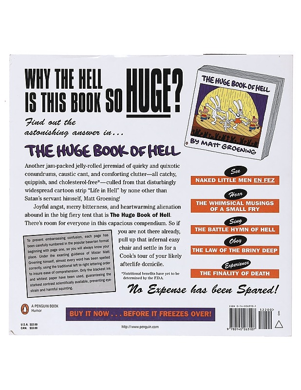 The huge book of hell - Groening, Matt - Sarjakuvat - 10105636674 - 1