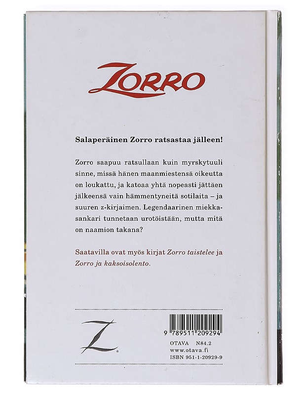 Zorro - Steve Frazee - Nuorten kirjat - 10105636893 - 1
