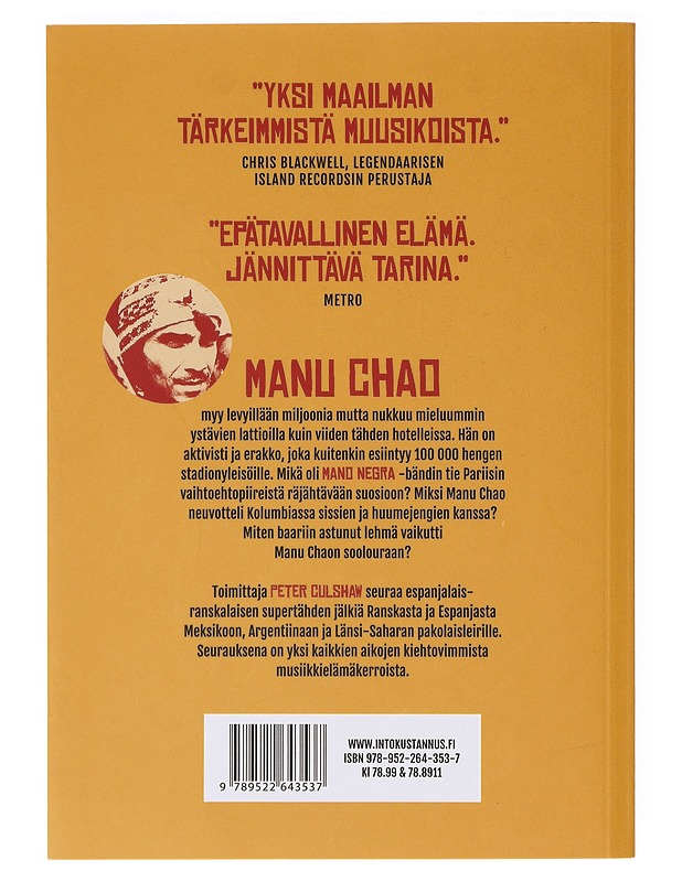 Manu Chao / maailman kiertäjä - Culshaw, Peter - Tietokirjat ja oppaat - 10105636919 - 1