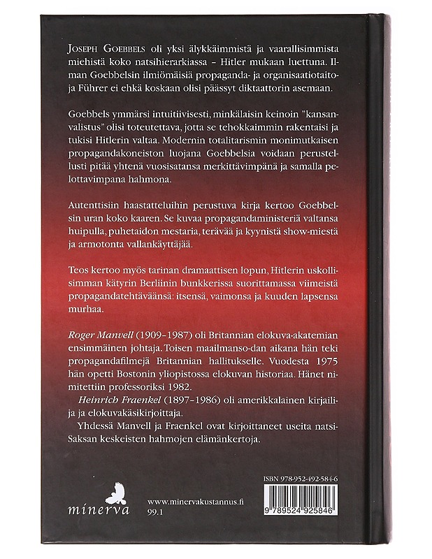 Goebbels, Kolmannen valtakunnan propagandaministeri - Manvell, Roger - Elämäkerrat ja muistelmat - 10105637000 - 1