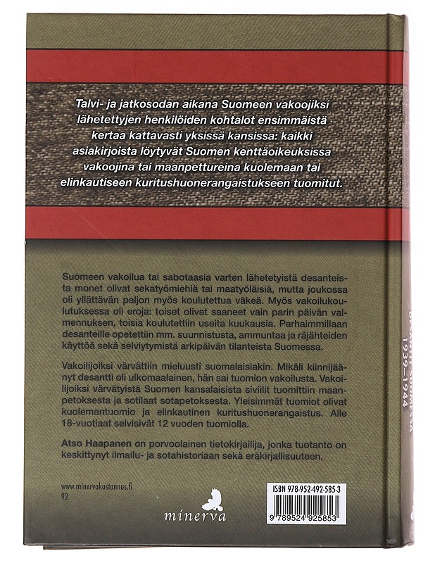 Viholliset keskellämme, desantit Suomessa 1939-1944 - Atso Haapanen - Tietokirjat ja oppaat - 10105637005 - 1