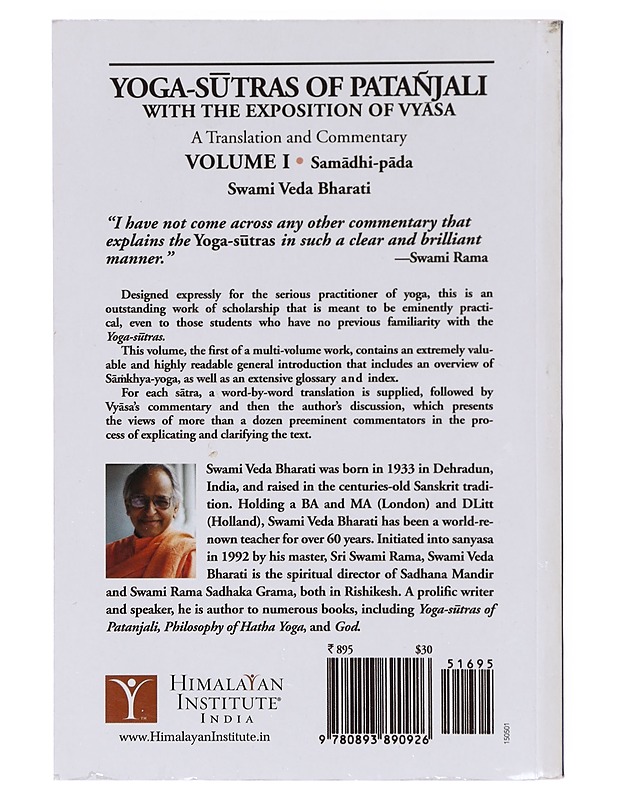 Yoga.sutras of Patanjali - Swami Veda Bharati - Harrastekirjat - 10105637010 - 1