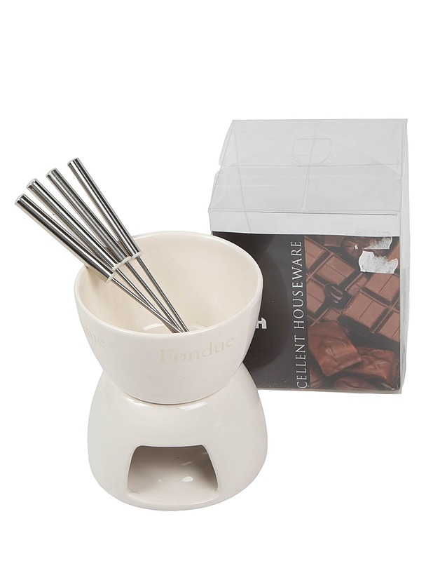 EXCELLENT HOUSEWARE suklaa fonduesetti, 6 osaa - Muut astiat - 10105637094 - 0