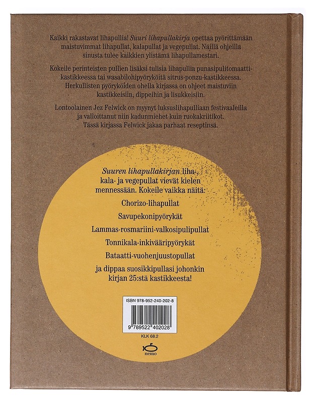 Suuri lihapullakirja - Felwick, Jez - Ruokakirjat - 10105637191 - 1