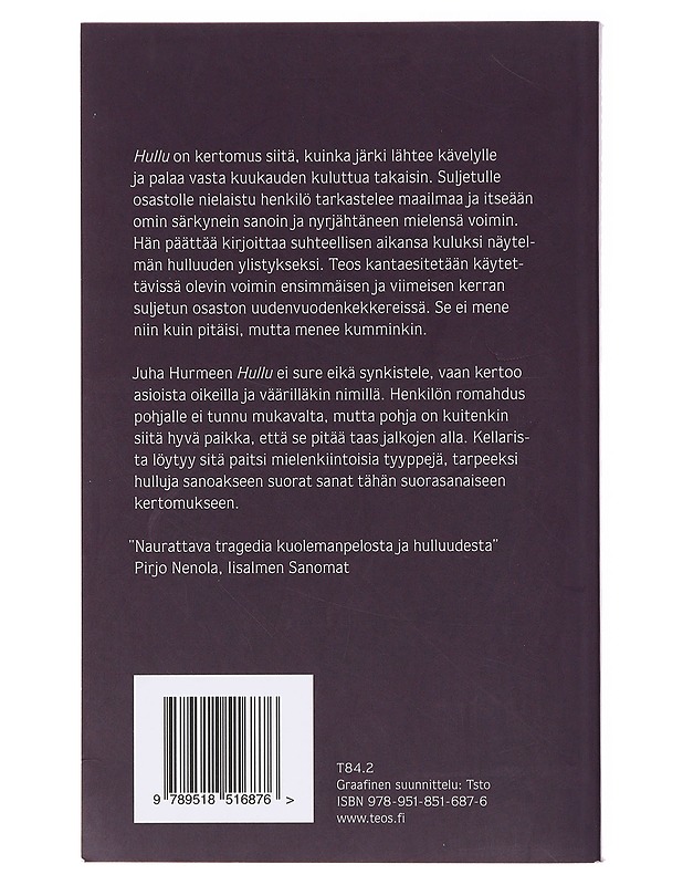 Hullu - Juha Hurme - Romaanit ja novellit - 10105637325 - 1