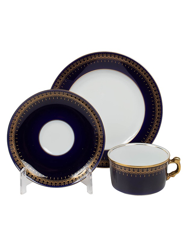 ROMANOV Collection Genuine Cobalt kuppi, tassi ja leipälautanen - Lautaset ja kulhot - 10105637352 - 0