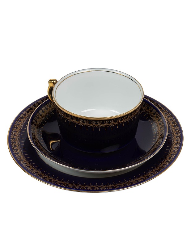ROMANOV Collection Genuine Cobalt kuppi, tassi ja leipälautanen - Lautaset ja kulhot - 10105637352 - 1