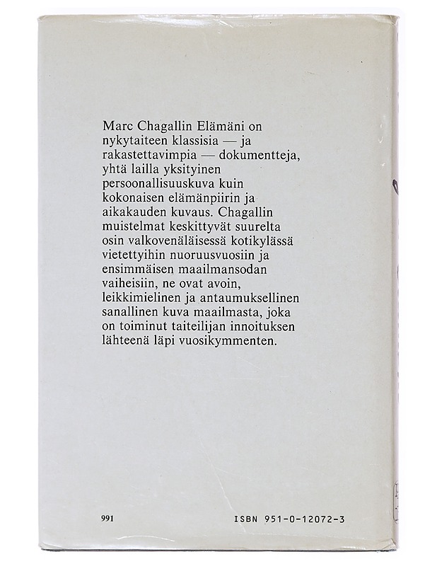 Elämäni - Marc Chagall  - Elämäkerrat ja muistelmat - 10105637366 - 1
