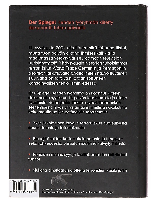 11. syyskuuta / dokumentti terrori-iskusta - Aust, Stefan - Tietokirjat ja oppaat - 10105637385 - 1