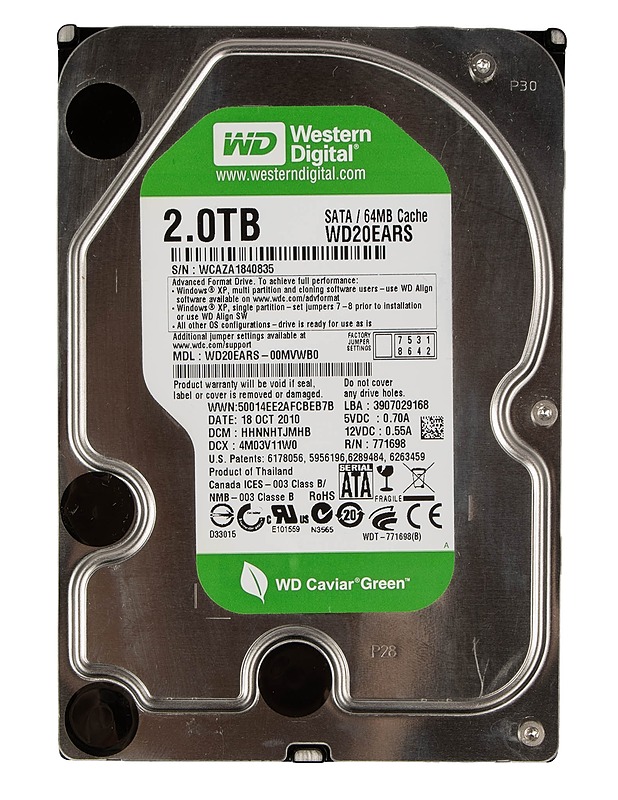 WESTERN DIGITAL WD20EARS-00MVWB0 SATA 2.0 TB -kovalevy - Tietokoneet - 10105637457 - 0