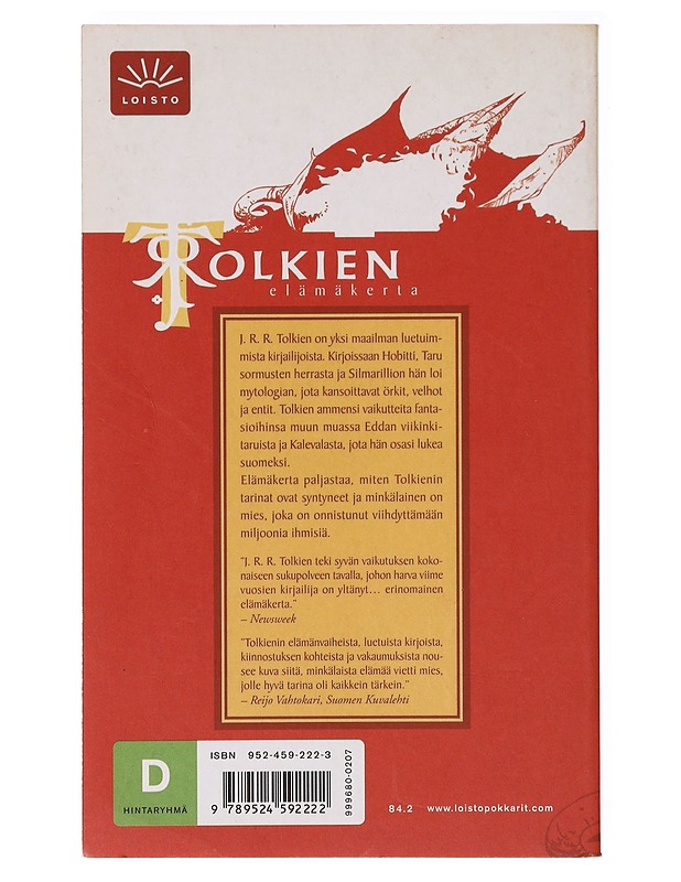J. R. R. Tolkien : elämäkerta - Carpenter, Humphrey - Elämäkerrat ja muistelmat - 10105637533 - 1