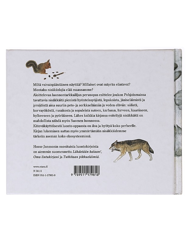 Nisäkkäät tutuksi - Jansson, Hasse - Tietokirjat ja oppaat - 10105637601 - 1