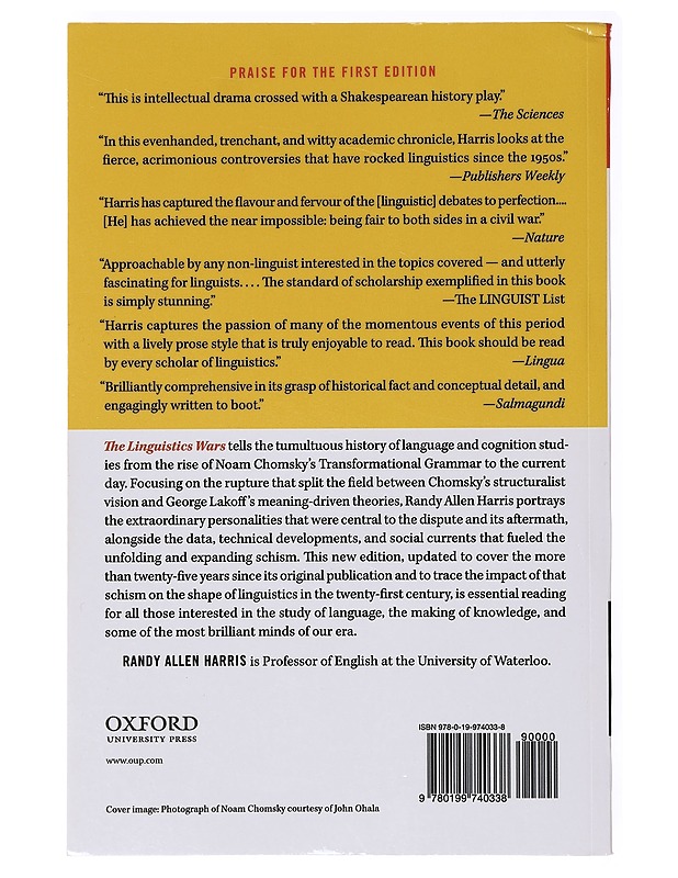 The linguistics wars : Chomsky, Lakoff, and the battle over deep structure - Randy Allen Harris - Historiakirjat - 10105637652 - 1