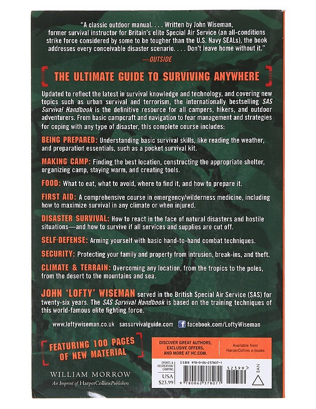 SAS survival handbook  - Wiseman, John - Tietokirjat ja oppaat - 10105637769 - 1