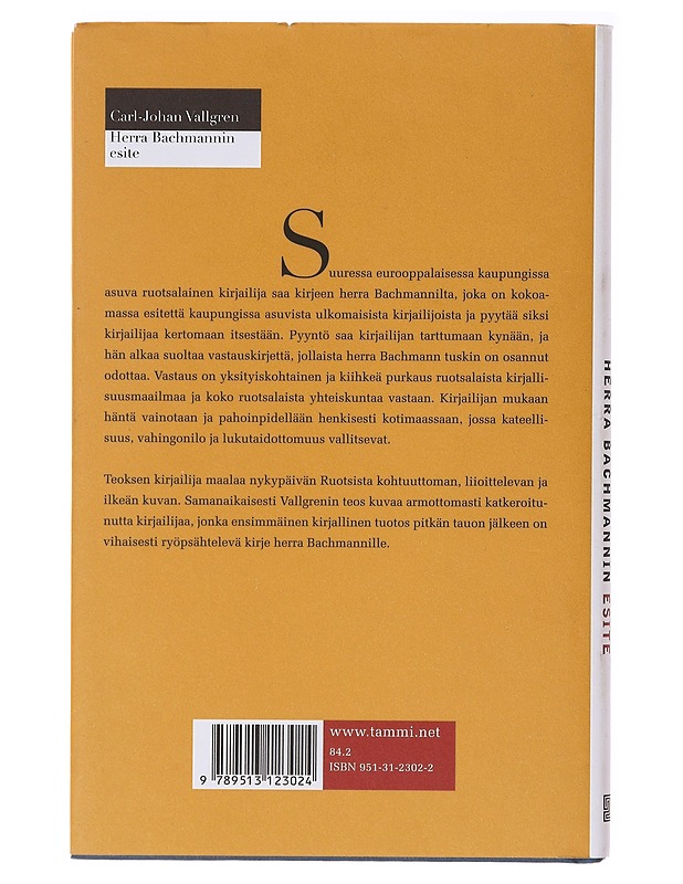 Herra Bachmannin esite - Vallgren, Carl-Johan - Romaanit ja novellit - 10105637786 - 1