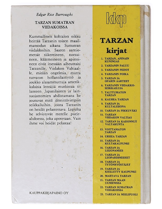 Tarzan Sumatran viidakoissa - Edgar Rice Burroughs - Nuorten kirjat - 10105637776 - 1
